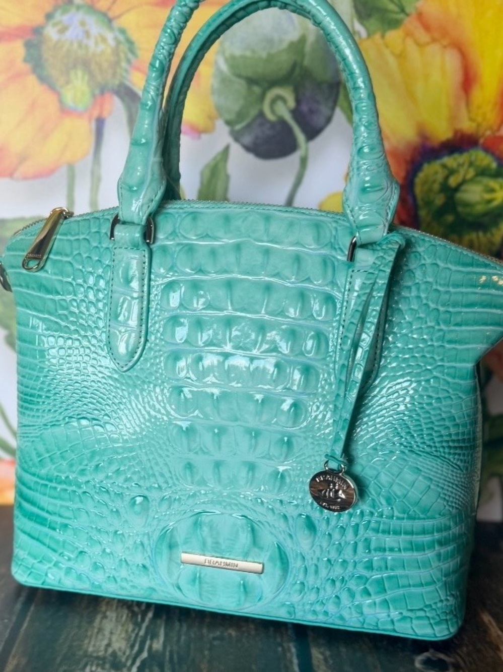 Brahmin Duxbury Satchel Jadeite Melbourne Leather BRAHMIN EXCLUSIVE COLOR